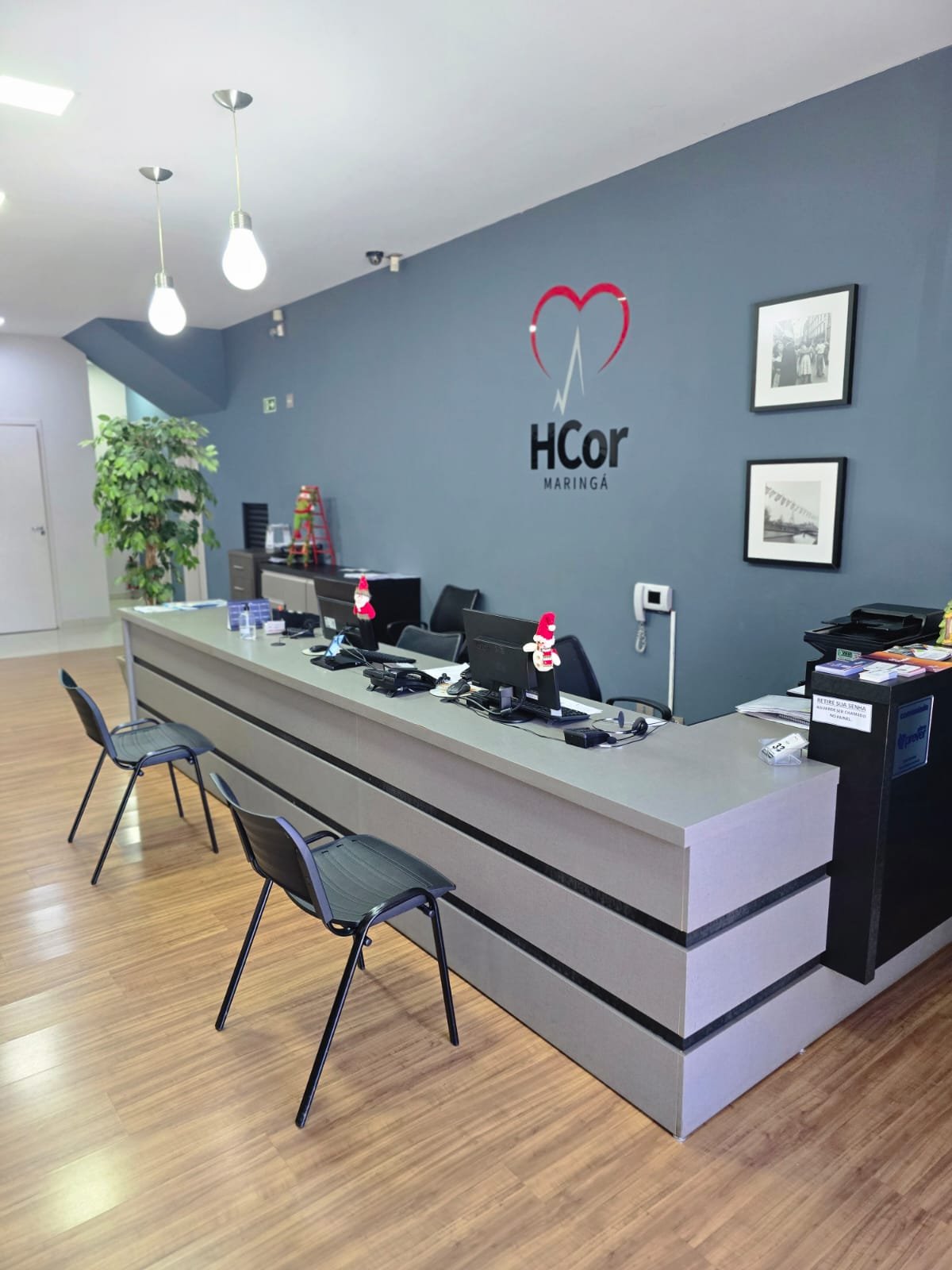 Recepção da HCor Clínica Maringá