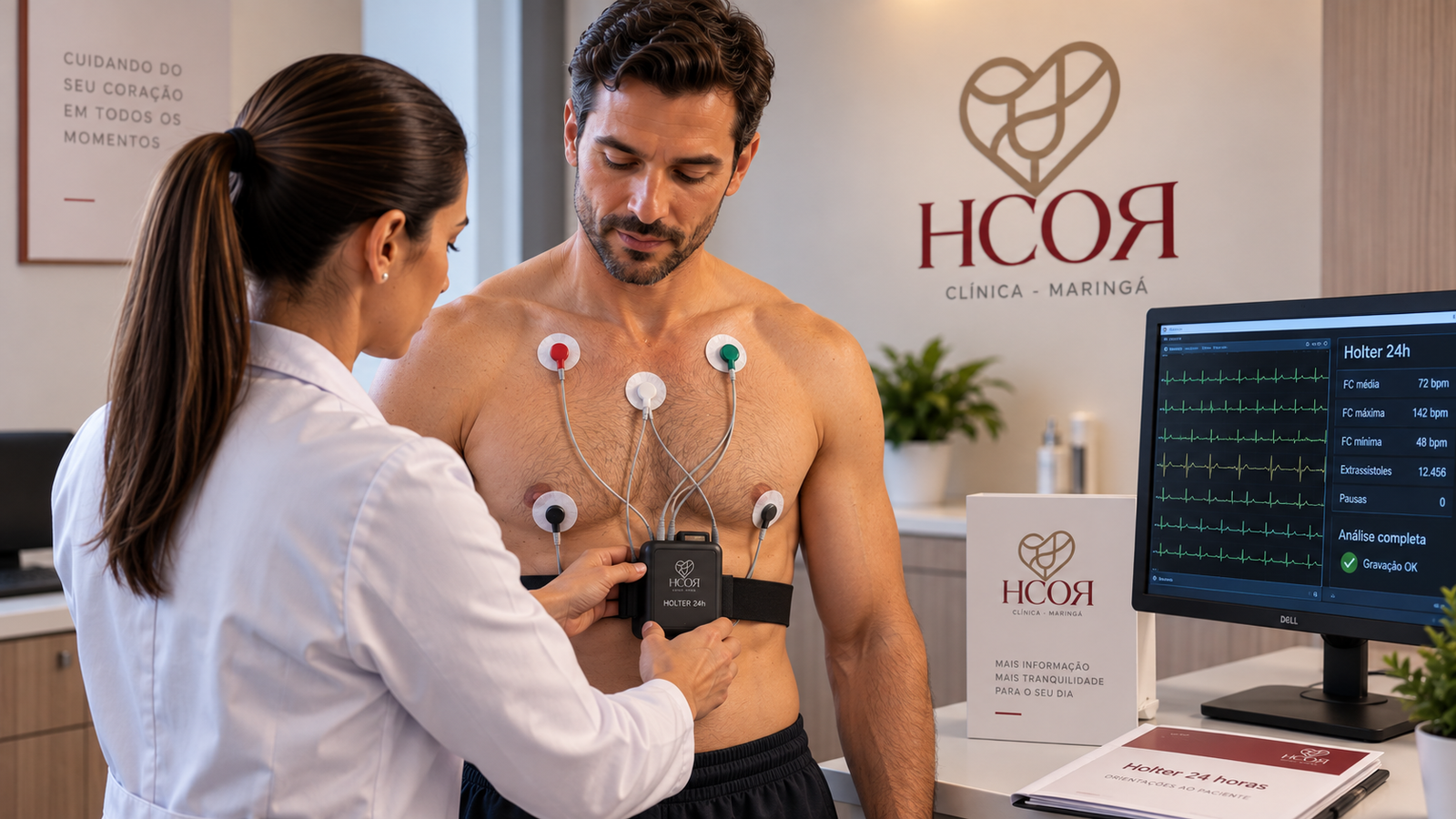 Instalação do Holter de 24 horas